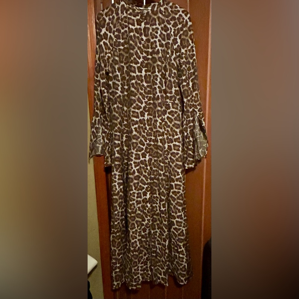 H&M Brown Animal Print Maxi Dress - Picture 6 of 16